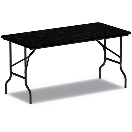 Alera® Wood Folding Table, 59.88w X 29.88d X 29.13h, Black freeshipping - TVN Wholesale