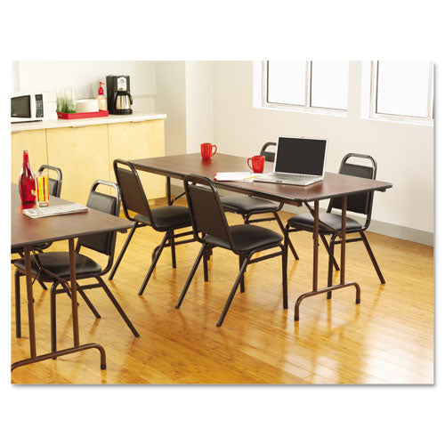 Alera® Wood Folding Table, 59.88w X 29.88d X 29.13h, Black freeshipping - TVN Wholesale