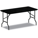 Alera® Wood Folding Table, 59.88w X 29.88d X 29.13h, Black freeshipping - TVN Wholesale