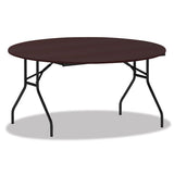 Alera® Round Wood Folding Table, 59 Dia X 29.13h, Mahogany freeshipping - TVN Wholesale