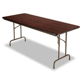 Alera® Wood Folding Table, Rectangular, 71.88w X 17.75d X 29.13h, Mahogany freeshipping - TVN Wholesale