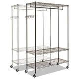 Alera® Wire Shelving Garment Rack, 30 Garments, 36w X 18d X 75h, Black freeshipping - TVN Wholesale