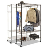 Alera® Wire Shelving Garment Rack, 30 Garments, 36w X 18d X 75h, Black freeshipping - TVN Wholesale