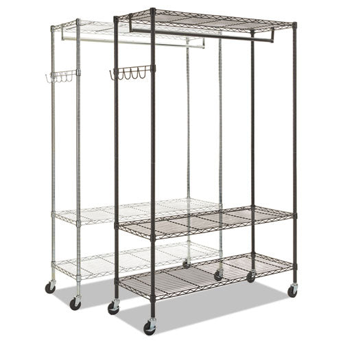 Alera® Wire Shelving Garment Rack, 30 Garments, 36w X 18d X 75h, Silver freeshipping - TVN Wholesale