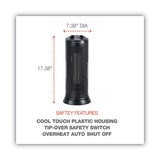 Alera® Mini Tower Ceramic Heater, 7.38" X 7.38" X 17.38", Black freeshipping - TVN Wholesale