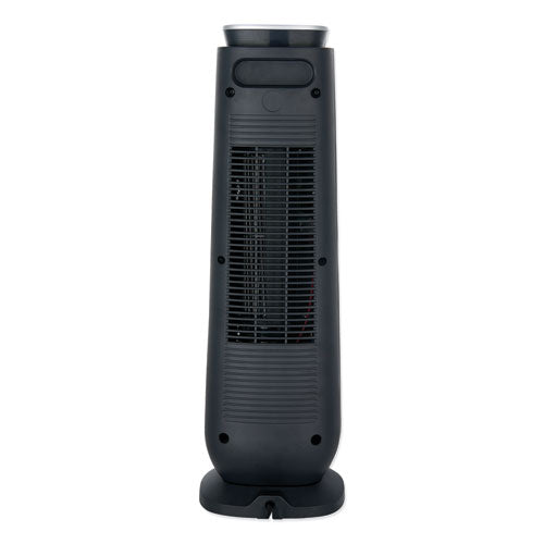 Alera® Ceramic Heater Tower With Remote Control, 7.17" X 7.17" X 22.95", Black freeshipping - TVN Wholesale