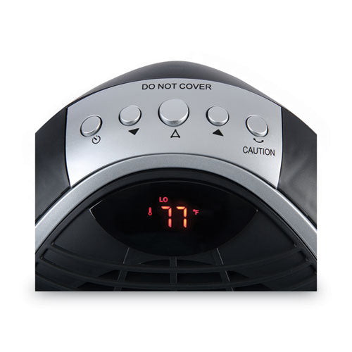 Alera® Digital Fan-forced Oscillating Heater, 1500w, 9.25" X 7" X 11.75", Black freeshipping - TVN Wholesale