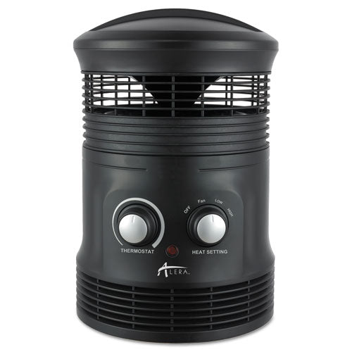 Alera® 360 Deg Circular Fan Forced Heater, 8" X 8" X 12", Black freeshipping - TVN Wholesale