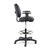 Alera® Alera Interval Series Swivel Task Stool, Supports Up To 275 Lb, 23.93" To 34.53" Seat Height, Black Faux Leather freeshipping - TVN Wholesale