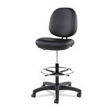 Alera® Alera Interval Series Swivel Task Stool, Supports Up To 275 Lb, 23.93" To 34.53" Seat Height, Black Faux Leather freeshipping - TVN Wholesale