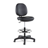 Alera® Alera Interval Series Swivel Task Stool, Supports Up To 275 Lb, 23.93" To 34.53" Seat Height, Black Faux Leather freeshipping - TVN Wholesale