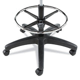 Alera® Alera Interval Series Swivel Task Stool, Supports Up To 275 Lb, 23.93" To 34.53" Seat Height, Black Faux Leather freeshipping - TVN Wholesale