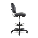 Alera® Alera Interval Series Swivel Task Stool, Supports Up To 275 Lb, 23.93" To 34.53" Seat Height, Black Faux Leather freeshipping - TVN Wholesale