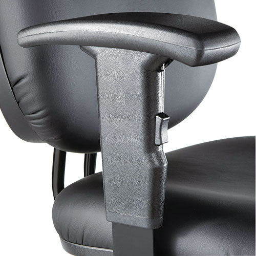 Alera® Alera Interval Series Swivel Task Stool, Supports Up To 275 Lb, 23.93" To 34.53" Seat Height, Black Faux Leather freeshipping - TVN Wholesale