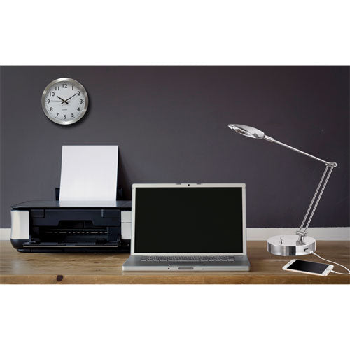 Alera® Adjustable Led Task Lamp With Usb Port, 11"w X 6.25"d X 26"h, Brushed Nickel freeshipping - TVN Wholesale