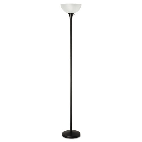 Alera® Floor Lamp, 71" High, Translucent Plastic Shade, 11.25"w X 11.25"d X 71"h, Matte Black freeshipping - TVN Wholesale