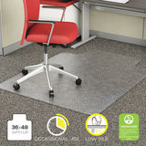 Alera® Occasional Use Studded Chair Mat For Flat Pile Carpet, 36 X 48, Lipped, Clear freeshipping - TVN Wholesale