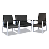 Alera® Alera Metalounge Series Bariatric Guest Chair, 30.51" X 26.96" X 33.46", Black Seat-back, Silver Base freeshipping - TVN Wholesale