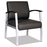 Alera® Alera Metalounge Series Mid-back Guest Chair, 24.6" X 26.96" X 33.46", Black Seat-back, Silver Base freeshipping - TVN Wholesale