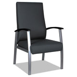 Alera® Alera Metalounge Series High-back Guest Chair, 24.6" X 26.96" X 42.91", Black Seat-back, Silver Base freeshipping - TVN Wholesale