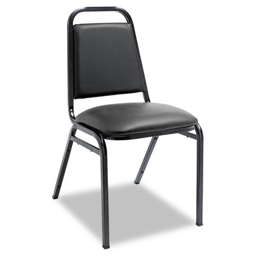 Alera® Padded Steel Stacking Chair, Supports Up To 250 Lb, Black, 4-carton freeshipping - TVN Wholesale