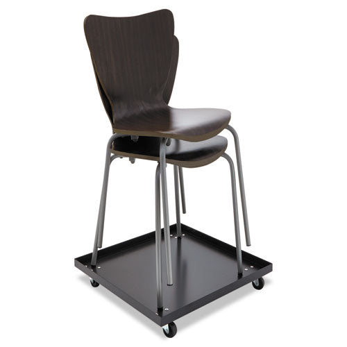 Alera® Stacking Chair Dolly, 22.44w X 22.44d X 3.93h, Black freeshipping - TVN Wholesale