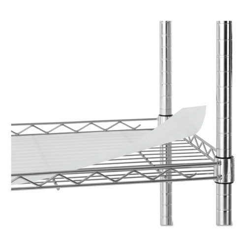 Alera® 5-shelf Wire Shelving Kit With Casters And Shelf Liners, 36w X 18d X 72h, Silver freeshipping - TVN Wholesale