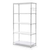 Alera® 5-shelf Wire Shelving Kit With Casters And Shelf Liners, 36w X 18d X 72h, Silver freeshipping - TVN Wholesale