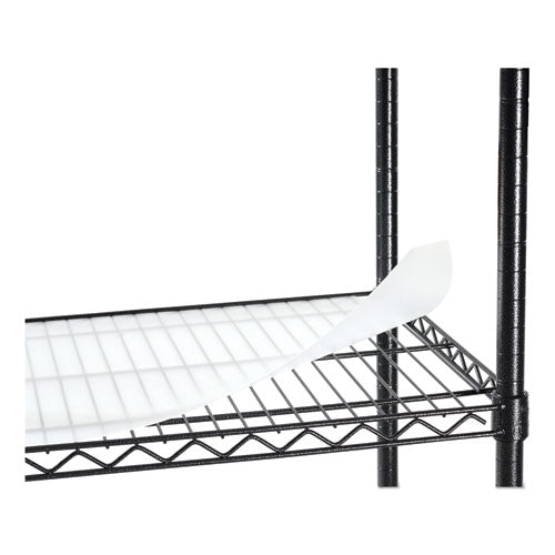 Alera® 5-shelf Wire Shelving Kit With Casters And Shelf Liners, 48w X 18d X 72h, Black Anthracite freeshipping - TVN Wholesale