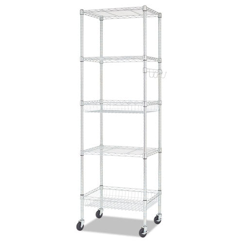 Alera® Nsf Certified 6-shelf Wire Shelving Kit, Six-shelf, 48w X 18d X 72h, Black freeshipping - TVN Wholesale
