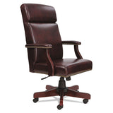 Alera® Alera Traditional Series High-back Chair, Supports 275 Lb, 18.7" To 22.63" Seat, Oxblood Burgundy Seat-back, Mahogany Base freeshipping - TVN Wholesale