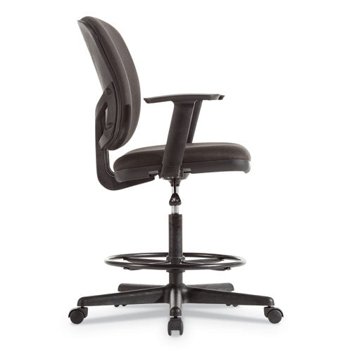 Alera® Alera Everyday Task Stool, Fabric Seat-back, Supports Up To 275 Lb, 20.9" To 29.6" Seat Height, Black freeshipping - TVN Wholesale
