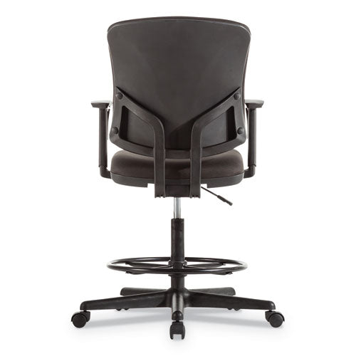 Alera® Alera Everyday Task Stool, Fabric Seat-back, Supports Up To 275 Lb, 20.9" To 29.6" Seat Height, Black freeshipping - TVN Wholesale