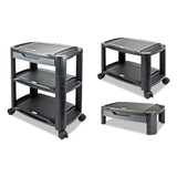 Alera® 3-in-1 Storage Cart And Stand, 21.63w X 13.75d X 24.75h, Black-gray freeshipping - TVN Wholesale