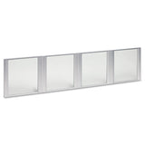 Alera® Glass Door Set With Silver Frame For 72" Wide Hutch, 17w X 16h, Clear, 4 Doors-set freeshipping - TVN Wholesale