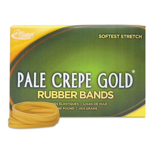 Alliance® Pale Crepe Gold Rubber Bands, Size 19, 0.04" Gauge, Crepe, 1 Lb Box, 1,890-box freeshipping - TVN Wholesale