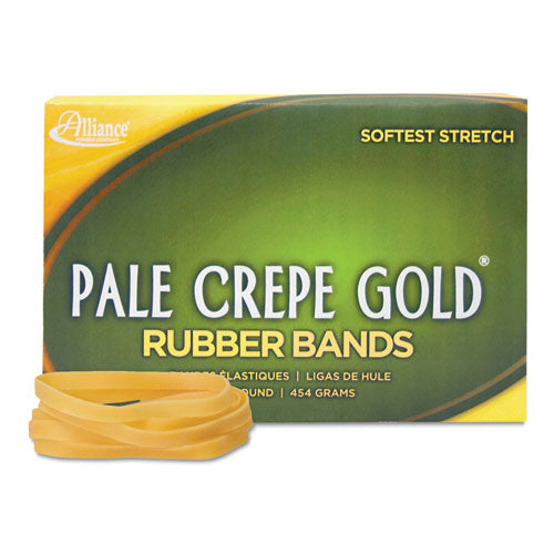 Alliance® Pale Crepe Gold Rubber Bands, Size 64, 0.04" Gauge, Crepe, 1 Lb Box, 490-box freeshipping - TVN Wholesale