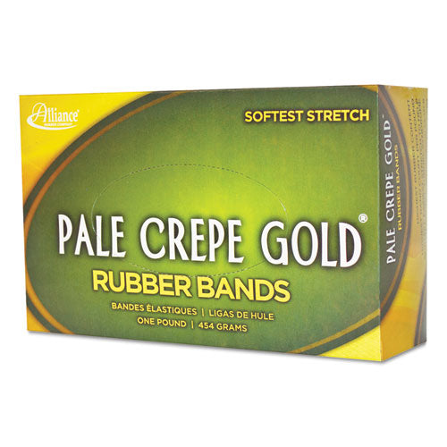 Alliance® Pale Crepe Gold Rubber Bands, Size 64, 0.04" Gauge, Crepe, 1 Lb Box, 490-box freeshipping - TVN Wholesale