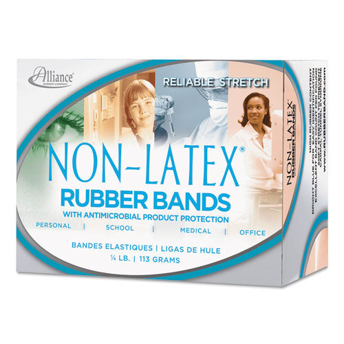 Alliance® Antimicrobial Non-latex Rubber Bands, Size 64, 0.04" Gauge, Cyan Blue, 4 Oz Box, 95-box freeshipping - TVN Wholesale