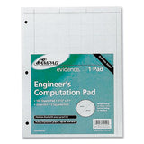 Ampad® Evidence Engineer's Computation Pad, Cross-section Quadrille Rule (5 Sq-in, 1 Sq-in), 100 Green-tint 8.5 X 11 Sheets freeshipping - TVN Wholesale