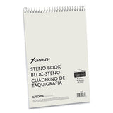 Ampad® Steno Pads, Pitman Rule, White Cover, 80 Green-tint 6 X 9 Sheets freeshipping - TVN Wholesale