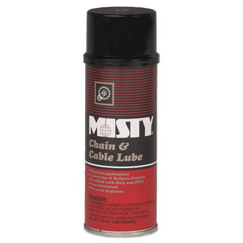 Misty® Chain And Cable Spray Lube, Aerosol Can, 12 Oz, 12-carton freeshipping - TVN Wholesale