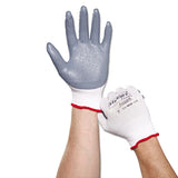 AnsellPro Hyflex Foam Gloves, White-gray, Size 7, 12 Pairs freeshipping - TVN Wholesale