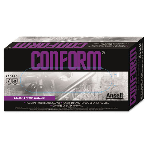 AnsellPro Conform Natural Rubber Latex Gloves, 5 Mil, Medium, 100-box freeshipping - TVN Wholesale