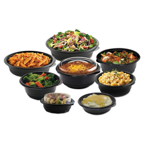 Anchor Packaging Microraves Incredi-bowl Base, 24 Oz, 8.5" Diameter X 1.51"h, Black, 150-carton freeshipping - TVN Wholesale
