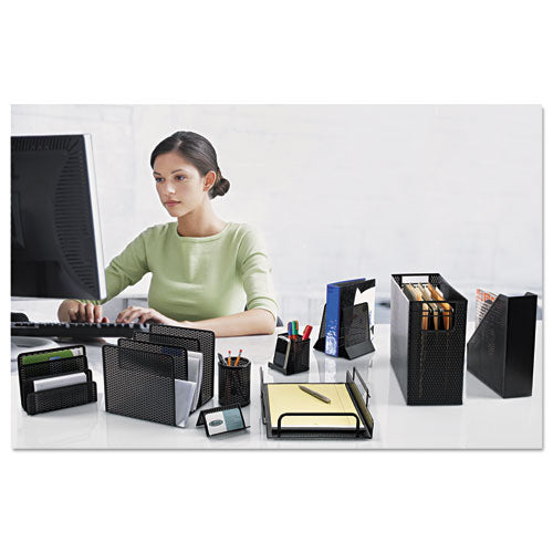 Artistic® Urban Collection Punched Metal Desktop File, 1 Section, Letter To Legal Size Files, 13" X 5.75" X 10.75", Black freeshipping - TVN Wholesale