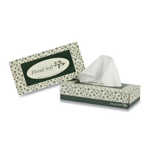 Floral Soft® White Facial Tissue, 2 Ply, 8.13 X 8.5, 100 Sheets-box, 30 Boxes-carton freeshipping - TVN Wholesale
