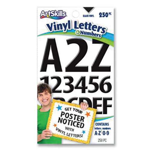 ArtSkills® Poster And Bulletin Board Vinyl Letters And Numbers, Black, 1" And 2" H, 250-pack freeshipping - TVN Wholesale