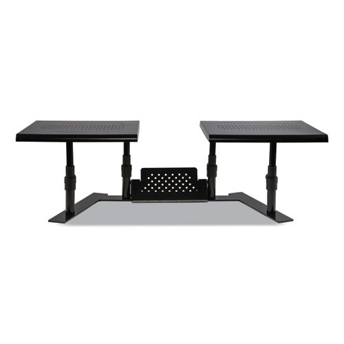 Allsop® Metal Art Ergotwin Dual Monitor Stand, 25.6 To 33.1 X 12.6 X 6.2 To 8.6, Black, Supports 20 Lb-shelf freeshipping - TVN Wholesale