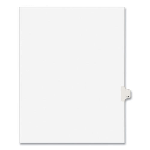 Avery® Preprinted Legal Exhibit Side Tab Index Dividers, Avery Style, 10-tab, 17, 11 X 8.5, White, 25-pack, (1017) freeshipping - TVN Wholesale